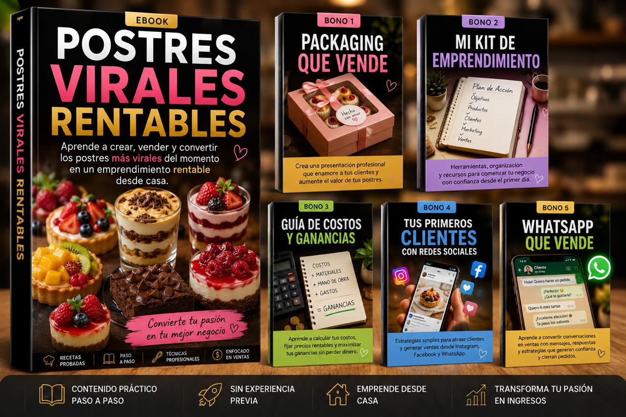 Postres Virales Rentables: Emprendé desde casa